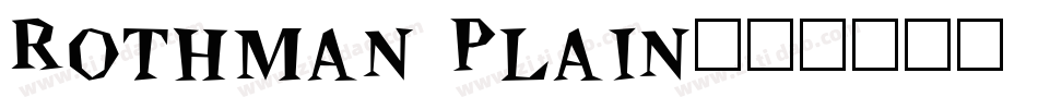 Rothman Plain字体转换